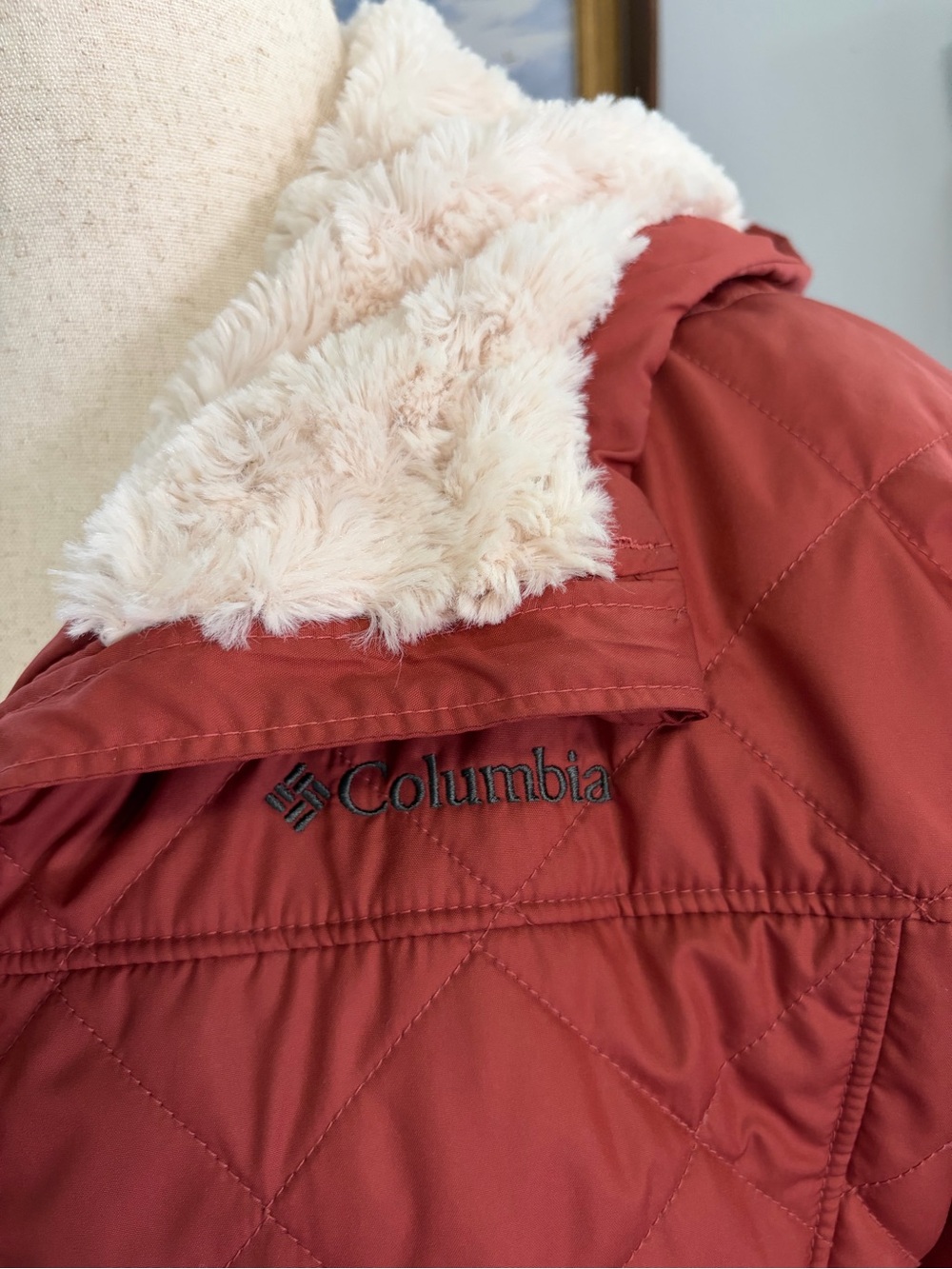 Columbia Quilted Copper Crest Fleece Lined Hooded Jacket - Picture 3 of 14